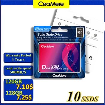 10PCS CeaMere SSD 240GB 256GB 480GB 512GB 1TB Hdd Notranji Trdi Disk, Pogon ssd Trdi Disk za Prenosnik