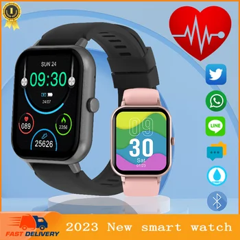 2023 Bluetooth Klic Ženske Pametno Gledati Moške Poln na Dotik Fitnes Skladbo Nepremočljiva Moških Smartwatch Damo Za Android IOS