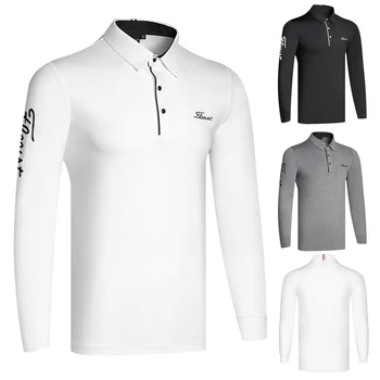 2023 Golf Nositi Moške Dolgo Rokavi T-shirt Funkcionalne Pomlad Poletje Moških Top Majica