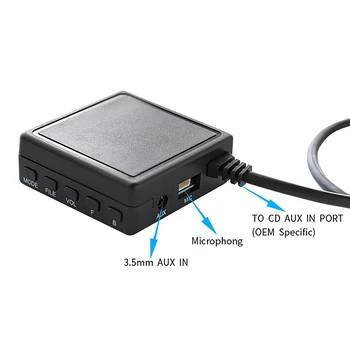 2X Avto Bluetooth 5.0 AUX Kabel Adapter TF USB Primerni Za Peugeot 207 307 308 407