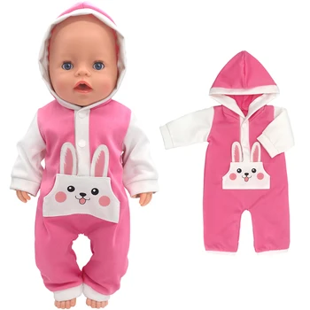 43 Cm Baby Doll Obleke Pozimi Roza igralne obleke Jumpsuit za 18