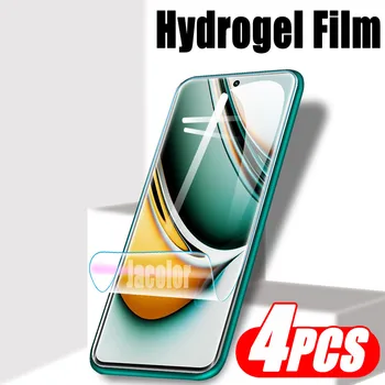 4PCS Zaslon Gel Zaščitnik NASPROTNEGA Realme 11 10 9 Pro+ Pro Plus 8 7 Varnost Hydrogel Film Za Realme11 11Pro Ne Kaljeno Steklo