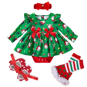 Baby Božič Obleko za Deklice, Malčka Otroci Čipke Rojstni dan Obleko Določa Deklica Princesa Stranka Obleke za 0-24 mesecev Vestidos