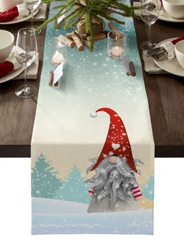 Božično Tradicijo Nordijska Snežinka Drawf Namizni Tekač Kave Prtom Poroko Dekor Sodobne Domače Namizne Tekače Namizni Podstavki