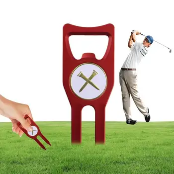 Golf Divot Orodje Za Popravilo Multi-Funkcijo Golf Zelena Vilice Marker Fine Izdelave Golf Prakticiranje Pripomoček Za Na Prostem In V Zaprtih Prostorih