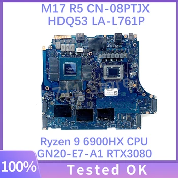 HDQ53 LA-L761P CN-08PTJX 08PTJX 8PTJX Za DELL M17 R5 Prenosni računalnik z Matično ploščo W/ Ryzen 9 6900HX CPU GN20-E7-A1 RTX3080 100% Testirani OK
