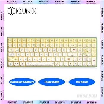 IQUNIX F97 Brezžični Mehanska Tipkovnica Aluminijasto Treh Način Vročo Gaming Tipkovnica Dinamično RGB Ergonomija Pc Gamer Mac Office