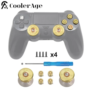 Kovinski Gumbi za PS4 ControllerAluminum Kovinski Thumbsticks Analogni Oprijem Bullet Gumbi D-pad