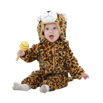 Leopard Baby Jumpsuit Pozimi Toplo Unisex Debeli Kombinezon