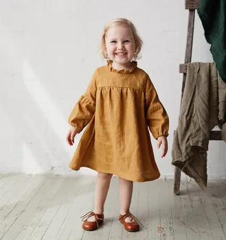Lep Trdna Bombaž Perilo za Pomlad Jesen Otroke Nosijo Oblačila z Dolgimi Rokavi Baby Girl Oblačenja
