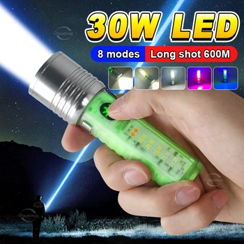 Mini Svetilka LED Polnilna baterijska Svetilka Prenosne Magnetne USB Polnjenje Svetilka HighPower Nepremočljiva Kampiranje Dolgo Območju Luč