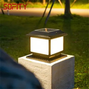 Na prostem Sončne Post Svetilke Stenske Luči Z Daljinskim upravljalnikom Vodotesen IP65 Sodobni LED Za Dom Vrt