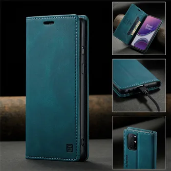 Novo Za OnePlus 8T Primeru Usnje Magnetni Pokrovček Za En Plus 8T Telefon Primeru Denarnice Pokrov za Stojalo Z Imetnik