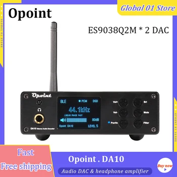 Opoint DA10 ES9038Q2M*2 Audio DAC USB 768KHz DSD512 Bluetooth 5.1 LDAC Dekoder 32Bit S 6,35 mm za Slušalke Ojačevalnik HDMI IIS