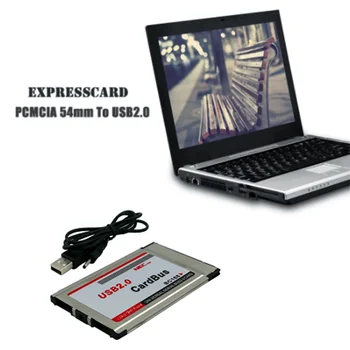 PCMCIA za USB 2.0 CardBus Dvojno 2 Vrata 480M Sim Adapter za Prenosni računalnik PC Računalnik