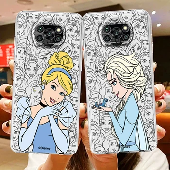 Princesa Pepeljuga Disney Pregleden Primeru Telefon Za Xiaomi Mi Poco X5 X4 X3 M5 M5S M4 M3 F4, F5, F2 F3 C40 Pro GT NFC 5G
