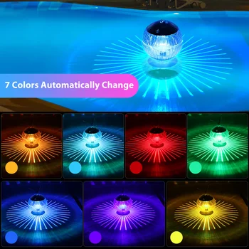 Sončne Plavajoči Svetlobe LED Luči Bazen vodoodporna LED Solar Power Multi Barva Spreminja Vodo Visečih luči Za Vrt, Ribnik