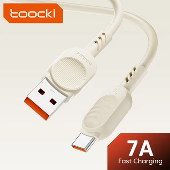 Toocki 7A USB Tip C Kabel Za Realme Xiaomi Samsung S21 Hitro Polnjenje Žice USB-C Polnilnik Podatkovni Kabel Za iPad, Samsung Poco 2M 1M