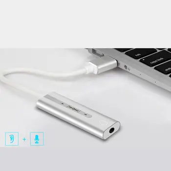 USB Zunanje Zvočne Kartice 3 5mm Audio Interface Mikrofon, Slušalke Adapter za Prenosni RAČUNALNIK, USB, Audio Converter