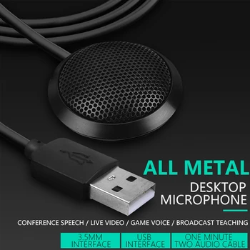 Vsesmerni Mikrofon USB Za Igro Glasovni Klepet Video Konference, Spletne Poučevanja Predavanja Prenosni Namizni Računalnik