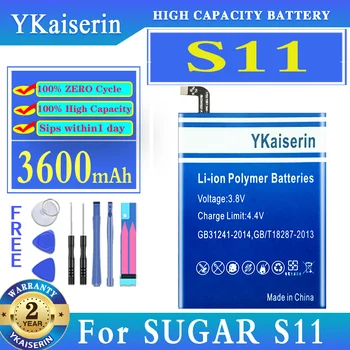 YKaiserin 3600mAh Nadomestna Baterija Za SLADKOR S11 Mobilnega Telefona, Baterije
