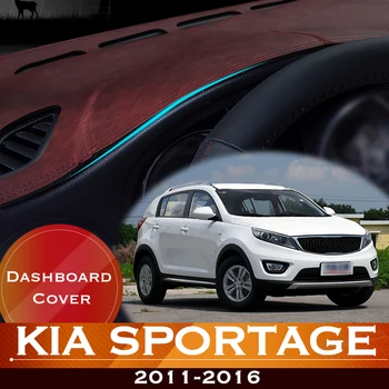 Za KIA Sportage 2011-2016 KA R Avto armaturne plošče Izognili Svetlobe Pad Instrument Platformo Desk Usnja Kritje Anti-Slip Dash Mat 2015