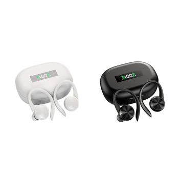 Šport Brezžične Slušalke Z Mikrofonom IPX5 Nepremočljiva Uho Kljuke Bluetooth Slušalke Hifi Stereo Glasbe Čepkov